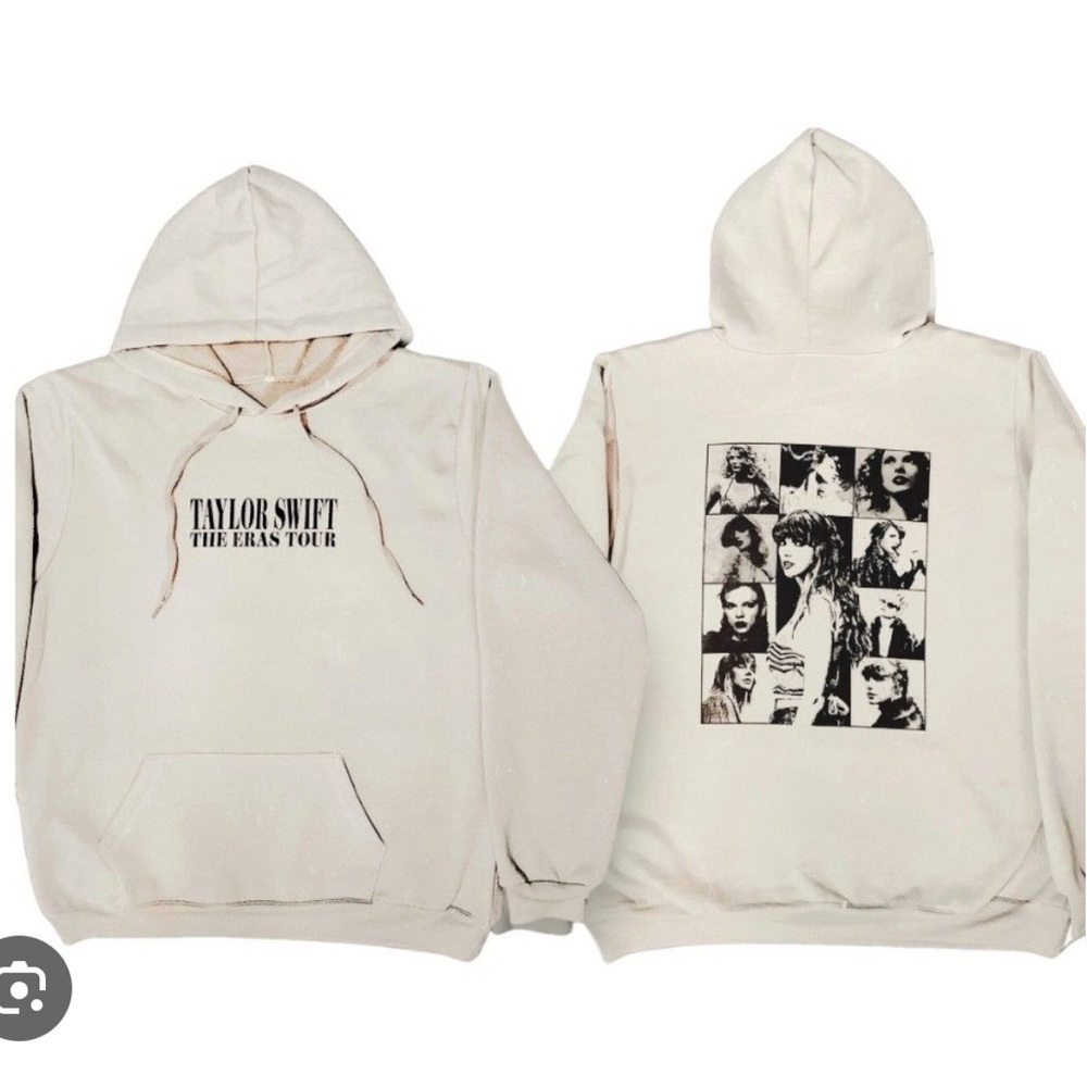 Taylor Swift Beige Eras Tour Hoodie Size Medium